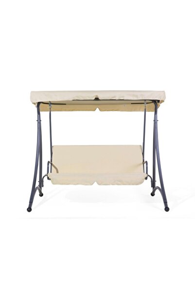 Vip Home Concept Market Ürünleri Vip Gölgelikli Salıncak Minder Takımı, Bahçe Salıncak Minderi Krem Renk