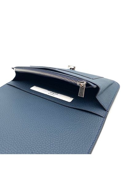 Eminsa Navy Blue Leather Women's Portmone Wallet