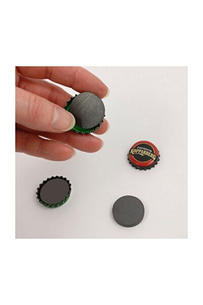 Dünya Magnet 50 Adet 20x3 Büyük Yuvarlak Ferrit Mıknatıs -kokulu Taş-nişan Süsleme Mıknatısı(50'li Paket)