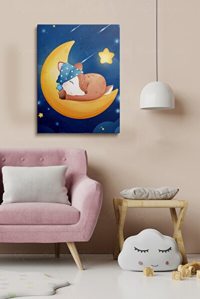 KanvasSepeti Dekorativna slika u okviru od platna sa Sa apstraktnim dezenom f...