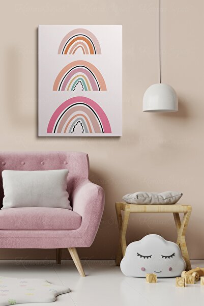 KanvasSepeti Dekorativna S Sa apstraktnim dezenom figura na platnu u okviru z...