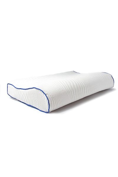rahatsan Stripe Blue Orthopedic Visco Pillow with Neck Support