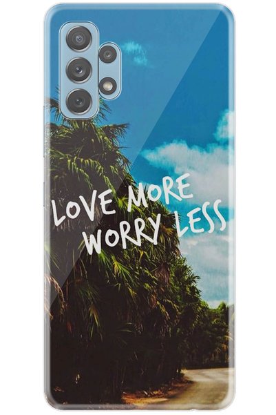 Cekuonline Silicone Case for Samsung Galaxy A52 Pure Modern Pattern Love More