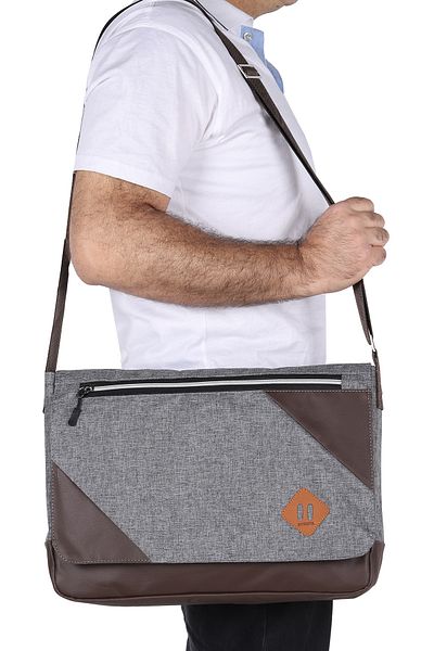 Strong Bag Ισχυρή τσάντα Messenger 15,6 ιντσών με θήκη για φορητό υπολογιστή και ιμάντα ώμου Kft03