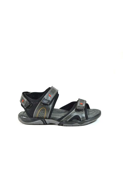 Bayrak Genuine Gray Leather Orthopedic Boys' Sandals 26-36
