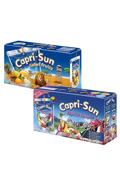 Capri - Sun Mystic Dragon 20 Adet 200 ml ve Safari Fruits 20 Adet 200 ml