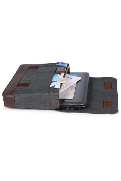 Strong Bag Unisex Smoked Messenger Bag with Laptop Compartment and Shoulder Strap