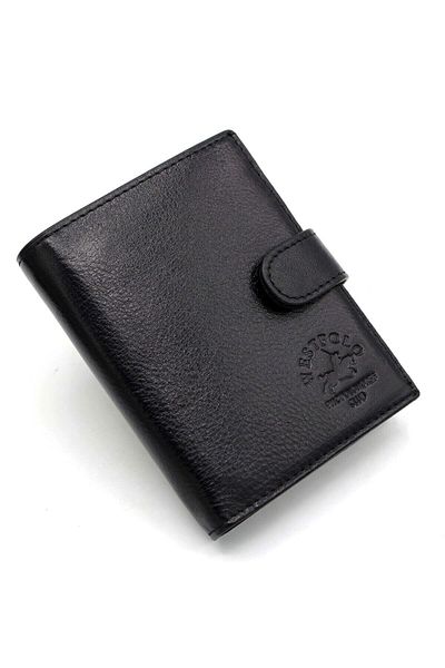 WEST POLO CÜZDAN West Polo 02p Genuine Leather Men's Wallet Black