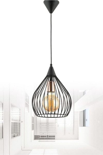 Ve Shop Black Taire Single Pendant Lamp