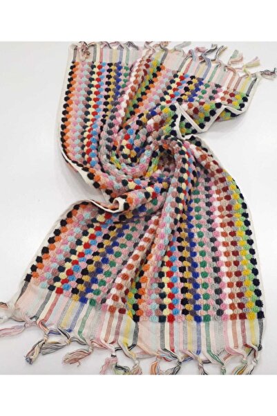 Peshtemal And Peshkir by HAKAN Tekstil Multıcolor Pompom El Havlusu