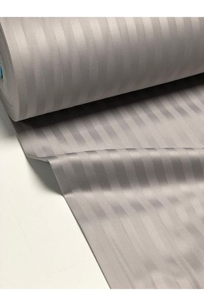 FAAL King Size, Striped Cotton Satin Sheet And Pillowcase