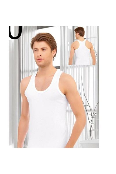 İlke Ανδρικό λευκό Rambo Sportswear Βαμβακερό εσώρουχο 6 τεμαχίων