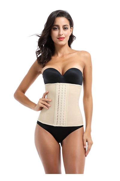 İNCİR Women's Skin Color Agraffiti Waist Belly Slimming Tightening Corset