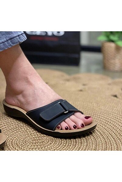 Ceyo Women's 9808-15 Daily Walking Gel Orthopedic Slippers Black