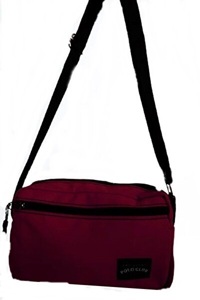 Las Vegas Polo Club Unisex Su Geçirmez Çapraz Omuz Çantası Bordo