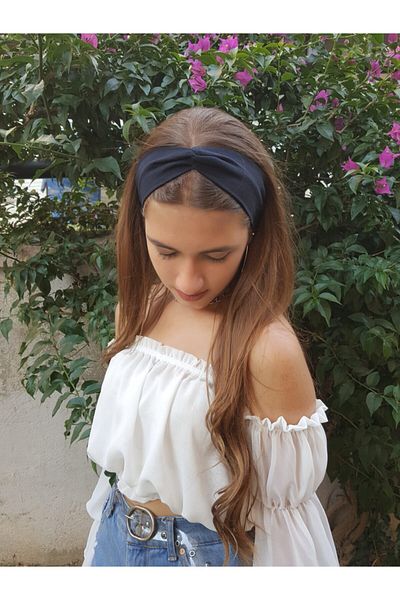 swan butik Bandana Hair Band Μαύρο Χρώμα Standard