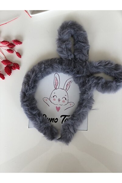 Juno Aksesuar Dete Pliš Siva ušna kruna