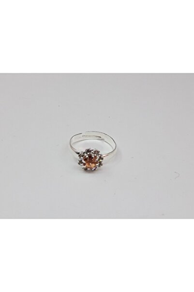 Trend Dünyası Trenddunyasi Light Pink Jewelled Adjustable Girl's Ring