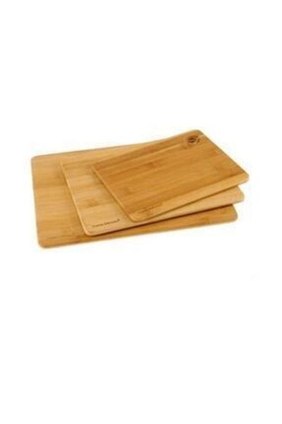 MaviEv Natural Wooden 3-Piece Cutting and Presentation Board Set