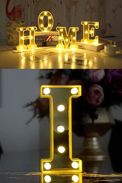 Murido Dekoratif Led Işıklı 3d I Harfi Büyük Boy Organizasyon Doğum Günü Kutlama