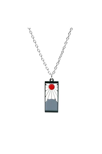 Touz Naruto Anime Sharingan Uzamaki Kunai Gray Metal Chain Necklace