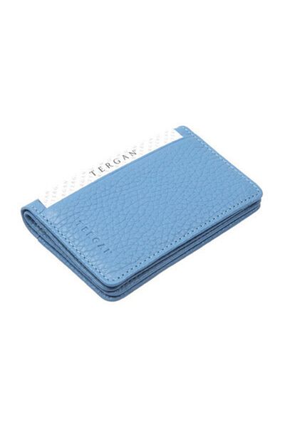 Tergan Suport pentru carduri de credit unisex din piele naturală albastră - 1601c43