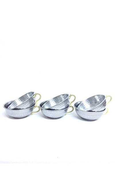 ÜZÜM ÇELİK Stainless Chrome 6-Piece Stone Chrome Cup