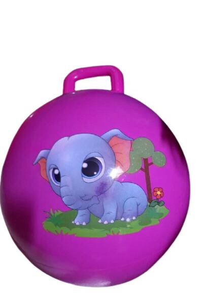 Genel Markalar Çocuk Pilates Topu Zıp Zıp Kanguru Zıplama Topu 90 Kg Taşıma Kapasiteli