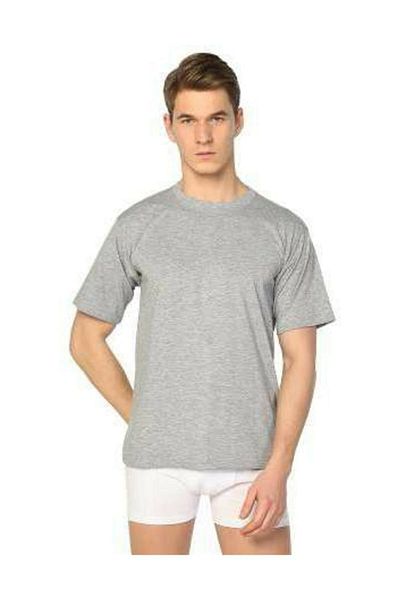 Tutku Combed Cotton 6 Pack 0 Collar Half Sleeve Tank Top Gray