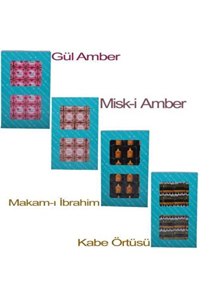 Yasir 4 Lü Katı Misk Kokuları(kabe-gül-makam-misk I Amber)