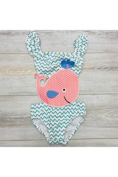 Genel Markalar Kız Çocuk Nil Yeşil Balina Model Mayokini Mayo Bikini