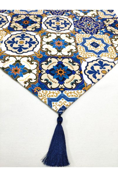 Viemso Tile Rug Patterned Tassel Runner