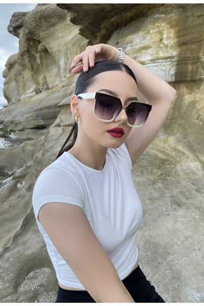 FreeFashion Women's Daer Ecru Sunglasses