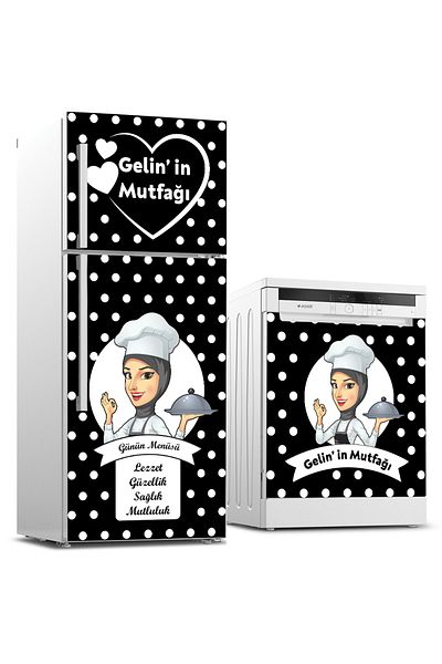 Tilki Dünyası Autocolant pentru set de frigider și mașină de spălat vase 0389