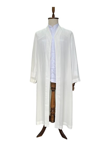 tayyipgiyim Beyaz Namaz Cübbesi, Buhara Yaka, Şık ve Rahat Tasarım