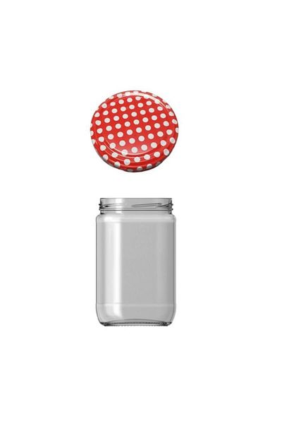 Paşabahçe Glass Jar 660 Cc Punatiyeli With Lid 6 Pieces Honey