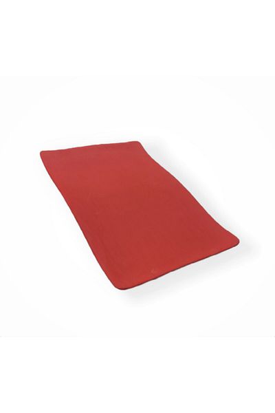 Evren Thermo Melamine Red Wavy Presentation Plate 23*34cm Large Size