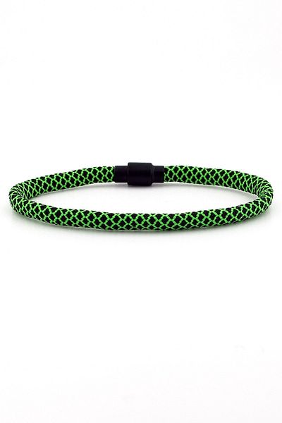 Solfera Green Black Paracord Stringed Magnet Men's Bracelet M012a