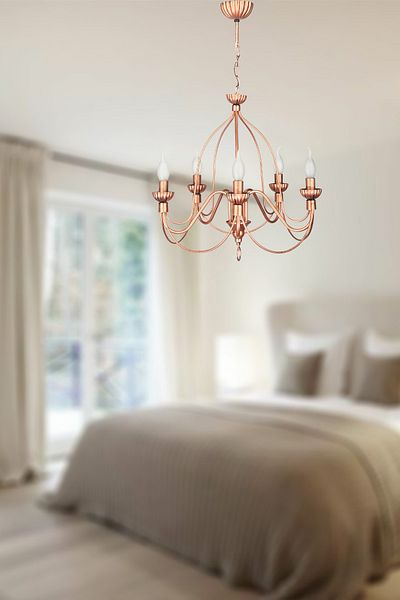VENON Lighting Calista 5-Piece Case Black Copper Patine Chandelier Limited Edition Product