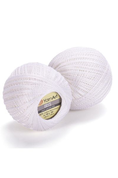 Yarnart Iris - Mercerized Lace Νήμα Λευκό-910
