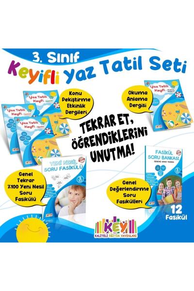 Kaliteli Eğitim Yayınları Key - 3. Sınıf Yaz Tatil Keyfi Seti
