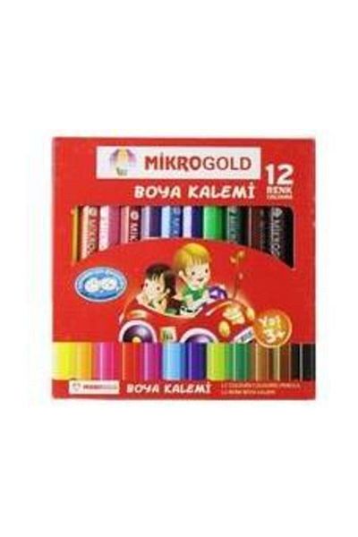 MİKROGOLD Set of 12 Short Cut Dry Crayons