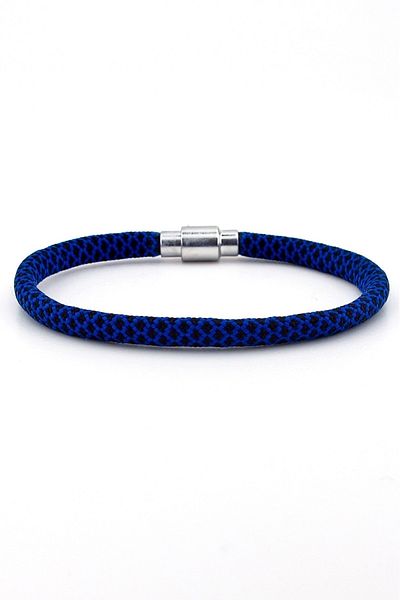 Solfera Navy Blue Black Paracord String Magnet Men's Bracelet M012e