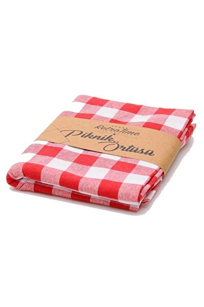 The Company Büyük Kareli Masa Örtüsü Kırmızı 160x160