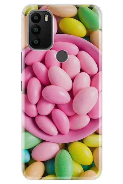 Cekuonline جراب General Mobile Gm 21 Plus غطاء سيليكون منقوش حديث نقي كاندي ا...