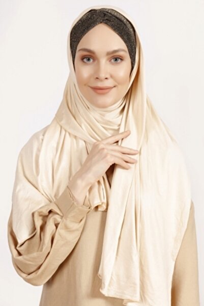 Differenza Knot Princess Combed Shawl Beige