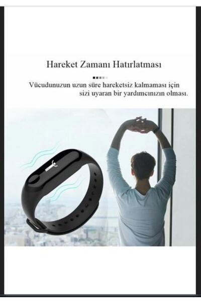 ÇENÇEN Yeni Nesil M5 Akıllı Saat Akıllı Bileklik - Adımsayar - Uyku Takip - Kalp Ritim Ölçer - Renkli Ekran