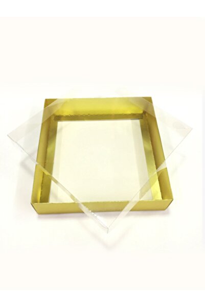 kadir kutu 20x20x5 Asetat Kapaklı Gold Kutu 5’li