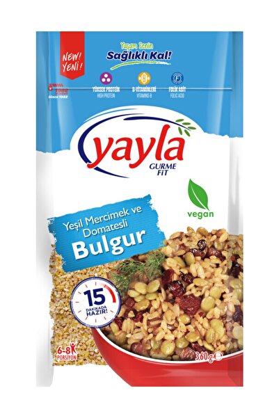 Yayla Gurme Fit Yeşil Mercimek & Domatesli Bulgur 360 gr