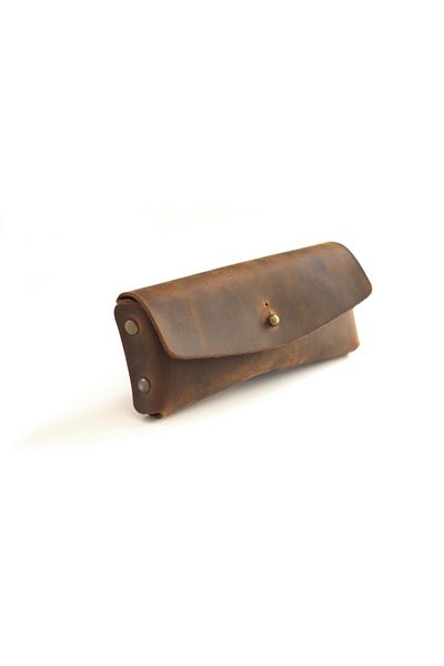 Hi Leather Hera Leather Glasses Case Camel